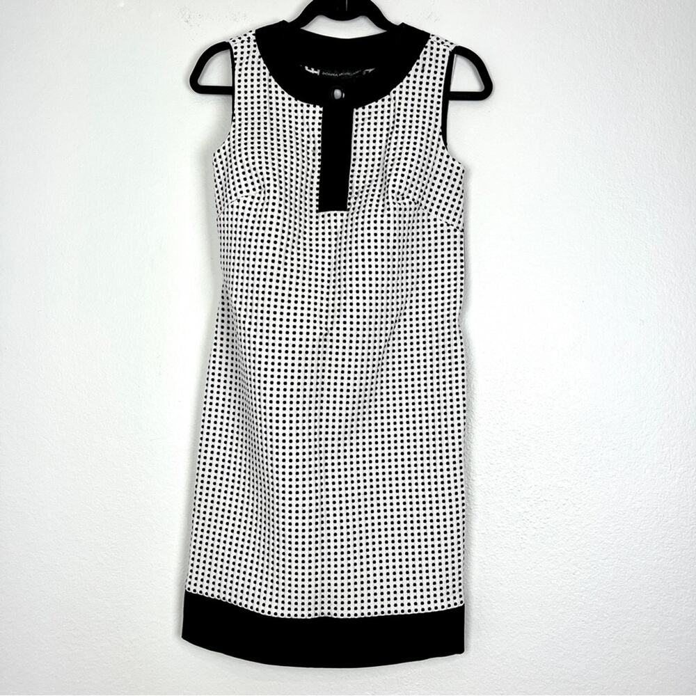 Vintage Donna Morgan | Preppy Twee Rockabilly Black and White Polka Dot Dress  2